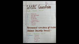 Trick to remember SAARC countries and permanent members of UNSC [upl. by Stanhope802]