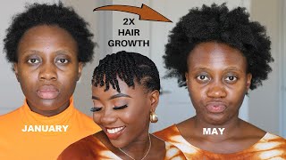 The Only Protective Style That Doubled My 4C Hair Growth  Twists [upl. by Acacia]