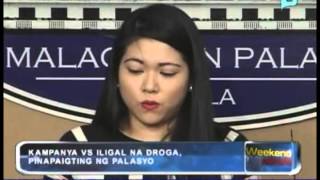 Kampanya laban sa iligal na droga pinapaigting ng Palasyo [upl. by Letizia458]