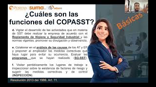 Sesión 10 funciones básicas y complementarias de los COPASST [upl. by Yllen]