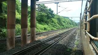 11003 Tutari Express departing Rajapur [upl. by Gaillard311]