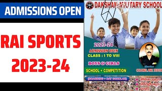 RAI SPORTS Admissions Open 202324  Full Details raisport rai [upl. by Rozella]