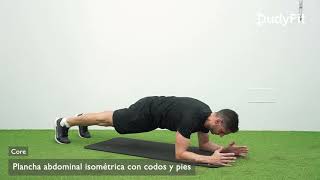 Plancha abdominal isométrica con codos y pies [upl. by Attesor]