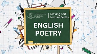 Leaving Cert Lecture Series English Poetry  Carlow College St Patricks [upl. by Yuji405]