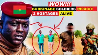 Burkinabe soldiers rescued two hostages deep in the forest amp arrested one militant [upl. by Aehtna]