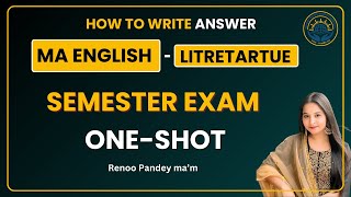 How to write in MA English Litretartue Semester Exam Oneshot December 202425 By Renoo Mam [upl. by Geoff]