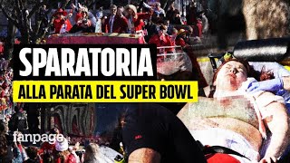 Sparatoria alla parata del Super Bowl un morto e 29 feriti i tifosi bloccano uno degli uomini arma [upl. by Acie555]