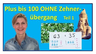 Plus minus bis 100 rechnen ohne ZehnerübergangTeil 1  Wie viele Edelsteine hat der Pharao [upl. by Yanarp291]