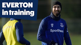 ANDRE GOMES BACK IN TRAINING  EVERTON PREPARE FOR WATFORD [upl. by Leverett]