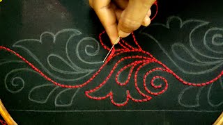 Nakshi Kantha Border Line Design Embroidery Tutorialঅসাধারণ নকশীকাঁথা বর্ডার লাইন ডিজাইন সেলাই [upl. by Neelyar]