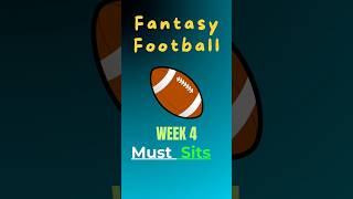 Fantasy Football WEEK 4 MUST SITS 🏈🚨👀 shorts fantasyfootball fantasyfootballadvice [upl. by Mayer]