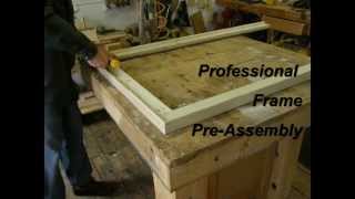 Canvas Stretcher Frame Assembly Process [upl. by Ecidnac]