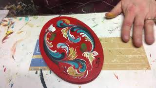 Freehand Detailing Telemark Rosemaling Tutorial  Art of Lise  ASMR and Pandemic Therapy [upl. by Starks]