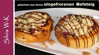 KirschstreuselSchnecken  Schnecken  Teilchen  Hefeteig  Kleingebäck [upl. by Abehsile798]