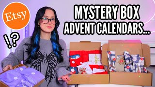 I Bought MYSTERY BOX ADVENT CALENDARS From Etsy [upl. by Ruhnke668]