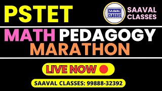 PSTET MARATHON  Math Pedagogy For P1 amp P2  SAAVAL CLASSES 9988832392 [upl. by Artsa]