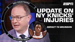 Woj OG Anunoby remains OUT in KnicksPacers series as NYK injuries stack up  NBA Countdown [upl. by Rudie]