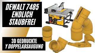 DIY Absaugung DeWALT 7485 Doppelabsaugung Tischkreissäge TKS [upl. by Ramhaj728]