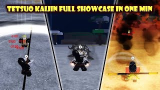 Codes Tetsuo Kaijin Bloodline FULL SHOWCASE IN 1 MINUTE  Shindo Life Tetsuo Kaijin Showcase [upl. by Enelloc578]