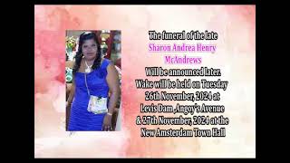 Death Announcement for Sharon Andrea Henry McAndrews [upl. by Armillda999]