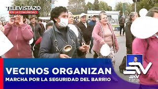 Vecinos organizan marcha por la seguridad  Televistazo en la Comunidad Quito [upl. by Nodrog]