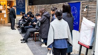 ３時間で殺到１２０人。ワンオペ天ぷら職人が営む大阪行列うどん屋丨Tempura and Udon Restaurant  Japanese style [upl. by Lanrev]