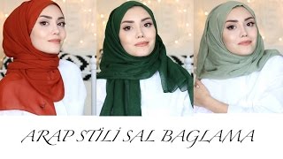 Şal Bağlama │ Arap Stili  Kelebek  Dolama │ Hijab Tutorial [upl. by Silevi]