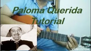 Cómo Tocar Paloma Querida en Guitarra Fácil para principiantes Tutorial [upl. by Stander]