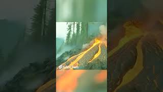 lava steep slope in the forest 3d blender lava slope forest short [upl. by Deyas260]