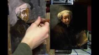 Painting Rembrandt in Acrylic Part 1 Painting Demo [upl. by Marston]