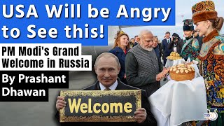 USA Will be Angry to See PM Modis Grand Welcome in Russia  Putin and PM Modis video goes viral [upl. by Lainahtan243]