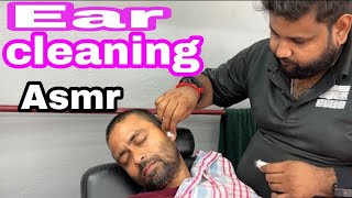 Ear cleaning Head Massage by shambho barber asmr [upl. by Fawna]