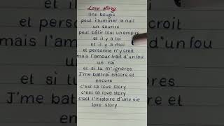 Indila  Love Story Lyrics REQUESTED indila fypシ゚viral fyp shorts shortsfeed youtubeshorts [upl. by Yrac128]