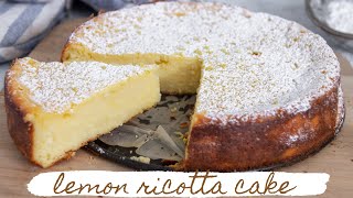 Italian Lemon Ricotta Cake Recipe  NO FLOUR [upl. by Valsimot]