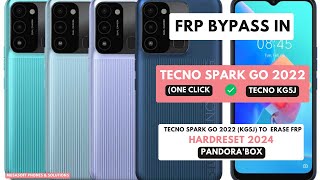 FRP BYPASSREMOVE IN TECNO SPARK GO 2022TECNO KG5J WIPEHARDRESET PINPATTERNPASSWORD UNLOCK2024 [upl. by Ahseryt]