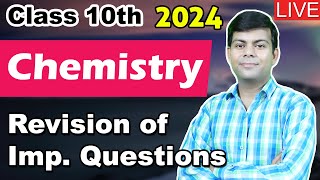 Chemistry Revision  Important Questions for 2024 Exams  ICSE Class 10th [upl. by Eamaj106]