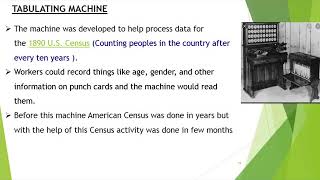 Tabulating machine [upl. by Dnaltiac]