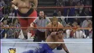 Yokozuna Owen Hart vs Head Shrinkers part 2 [upl. by Allene]