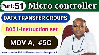 Data transfer group 8051 Microcontroller Instructions set  in tamil [upl. by Norted]