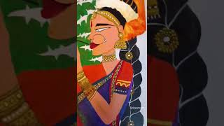 The Closeted Lesbian Lovers Art painting indianart southindian [upl. by Dloreg562]