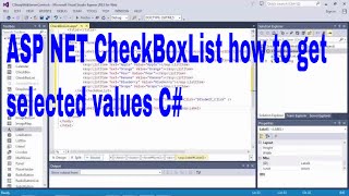 ASP NET CheckBoxList how to get selected values C [upl. by Lorita]