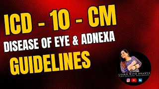 quotICD10 Guidelines for Diseases of the Eye and Adnexa learnwithdhanya icd10cmguidelines icd10 [upl. by Todhunter]