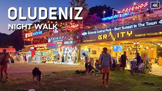 4K Ölüdeniz Beach Night Walking Tour  Muğla Türkiye  Turkey Travel [upl. by Asli]