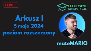 MATURA 2024  Arkusz I poziom rozszerzony matematyka  LIVE [upl. by Ridglea675]