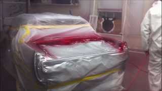 How To Candy Apple Red Jamb Painting 65 Mustang Restoration Bodywork and Paint Part 31 [upl. by Nevyar]