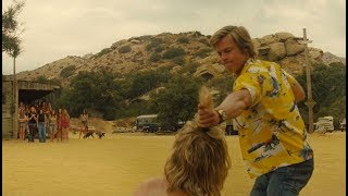 Cliff Booth punched a Hippie at Spahn Ranch Scene 1080p  Once Upon A Time In Hollywood 2019 [upl. by Burrill]