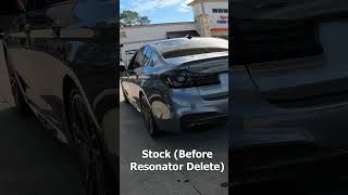 2020 M550I BMW Resonator Delete Xpipe Exhaust Sound Before amp After mpower m550i exhaust [upl. by Aisela]