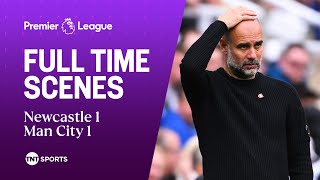 quotCORRECT RESULTquot 🤜 🤛  Fulltime scenes as Newcastle draw with Man City  Premier League [upl. by Niabi]