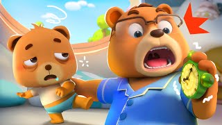 The Bear Babies Overslept  The Bears Family  Cartoons  Cartoon for Kids  BabyBus [upl. by Georges722]