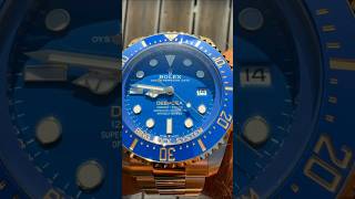 The Oyster Perpetual Rolex Deepsea in 18 ct yellow gold with a blue ceramic and an Oyster bracelet [upl. by Merilyn383]